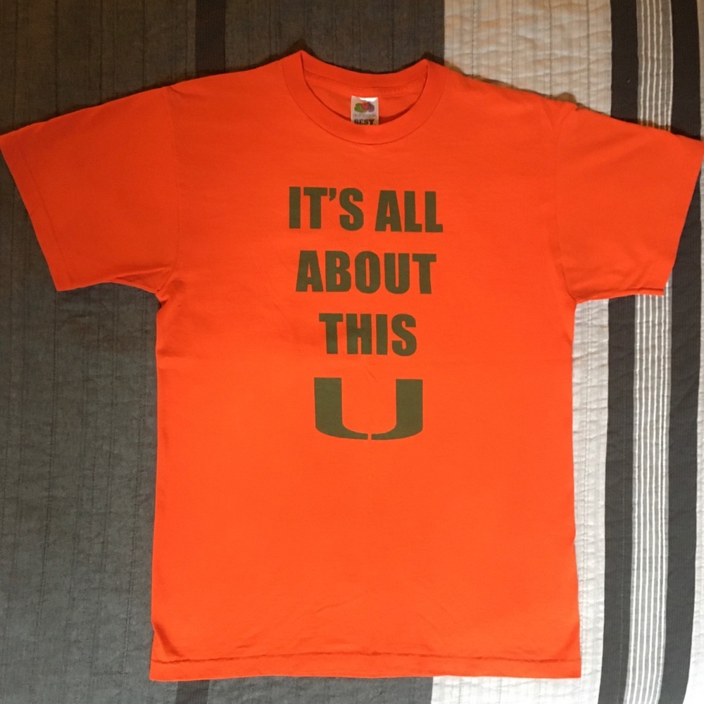 Vintage University of Miami football tshirt